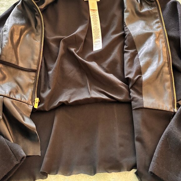 Chico's Faux Leather Jacket Size 0 Petite - Picture 11 of 12